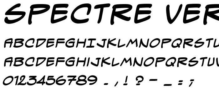 Spectre Verde BB Bold font